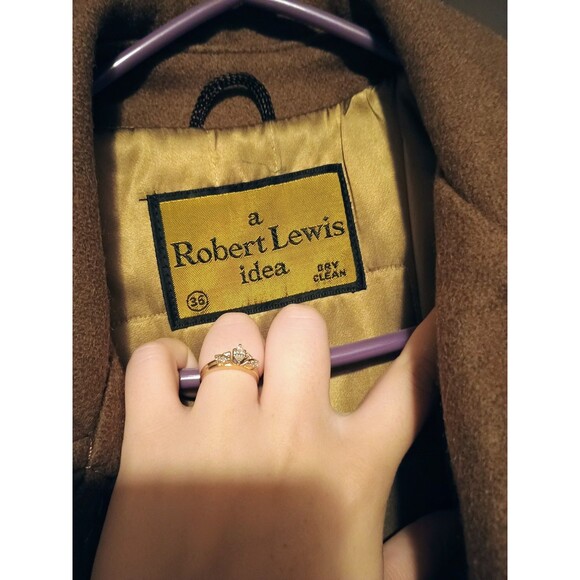 Vintage Wool A Robert Lewis Idea Size 36 Coat Camel/Brown - Picture 3 of 10